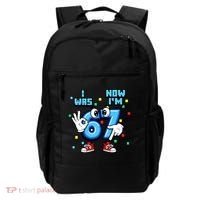 7th Birthday I Was 6 Now Im 7 Hands Cute 67 Meme Backpack thumb 0