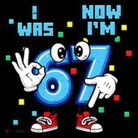 7th Birthday I Was 6 Now Im 7 Hands Cute 67 Meme Coffee Mug thumb 5