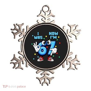 7th Birthday I Was 6 Now Im 7 Hands Cute 67 Meme Ornament