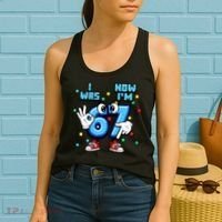 7th Birthday I Was 6 Now Im 7 Hands Cute 67 Meme Women's Tank Top thumb 2