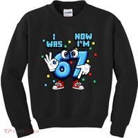 7th Birthday I Was 6 Now Im 7 Hands Cute 67 Meme Kids Sweatshirt thumb 0