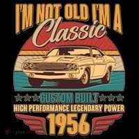 70th Birthday I'm Not Old I'm A Classic Custom Built Car 1956 Stripe Pom Pom Beanie thumb 2