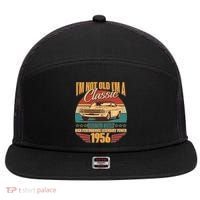 70th Birthday I'm Not Old I'm A Classic Custom Built Car 1956 7 Panel Mesh Trucker Snapback Hat thumb 0