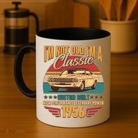 70th Birthday I'm Not Old I'm A Classic Custom Built Car 1956 Coffee Mug thumb 4