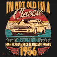 70th Birthday I'm Not Old I'm A Classic Custom Built Car 1956 Women's Hoodie thumb 2