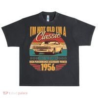 70th Birthday I'm Not Old I'm A Classic Custom Built Car 1956 Urban Oversized Heavyweight T-Shirt thumb 0