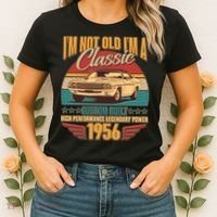 70th Birthday I'm Not Old I'm A Classic Custom Built Car 1956 Women's T-Shirt thumb 2