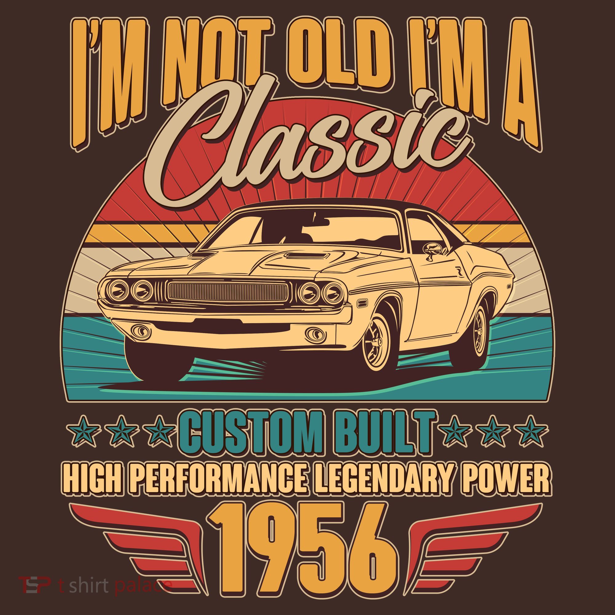 70th Birthday I'm Not Old I'm A Classic Custom Built Car 1956 Mousepad