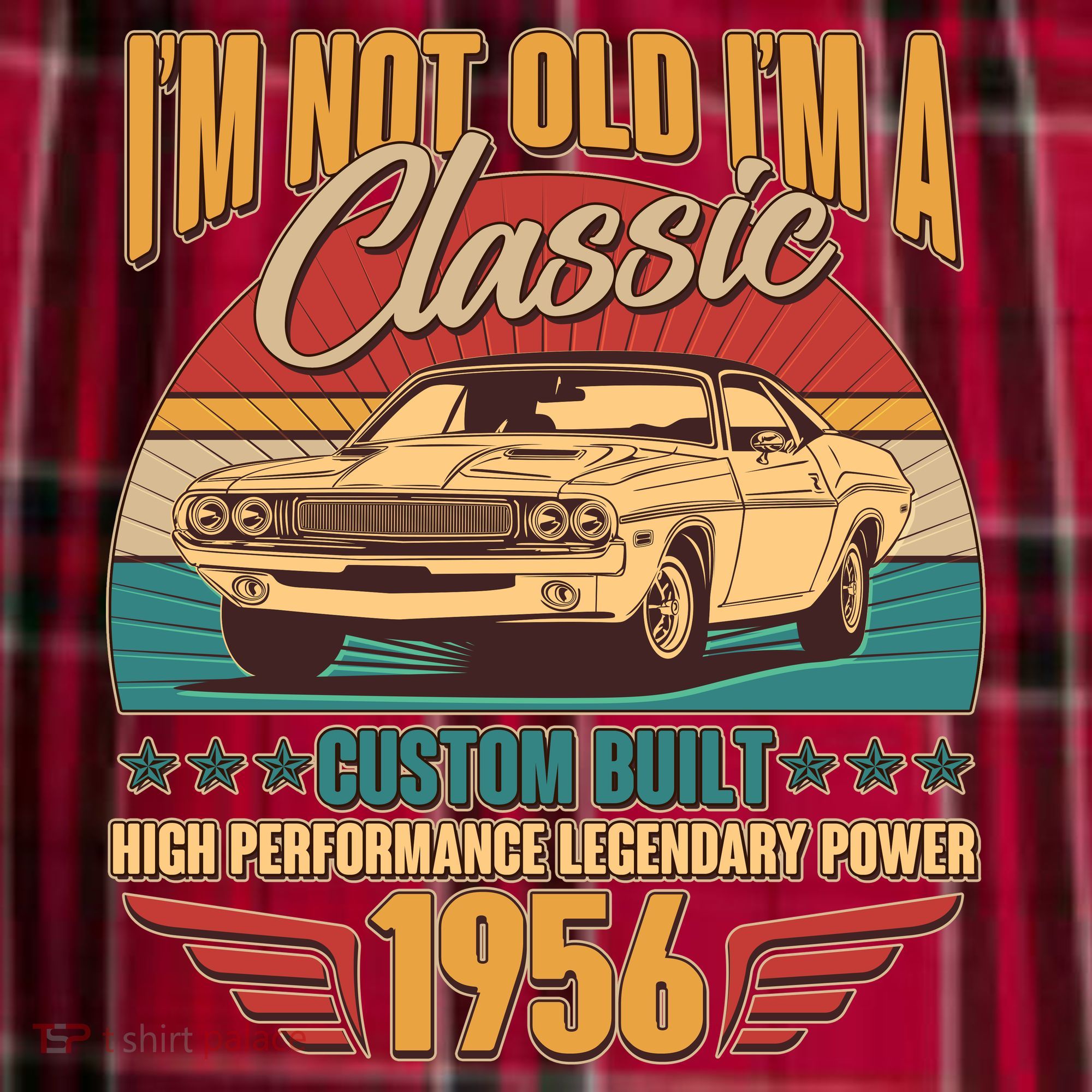 70th Birthday I'm Not Old I'm A Classic Custom Built Car 1956 Women's Flannel Plaid Pajama Pants