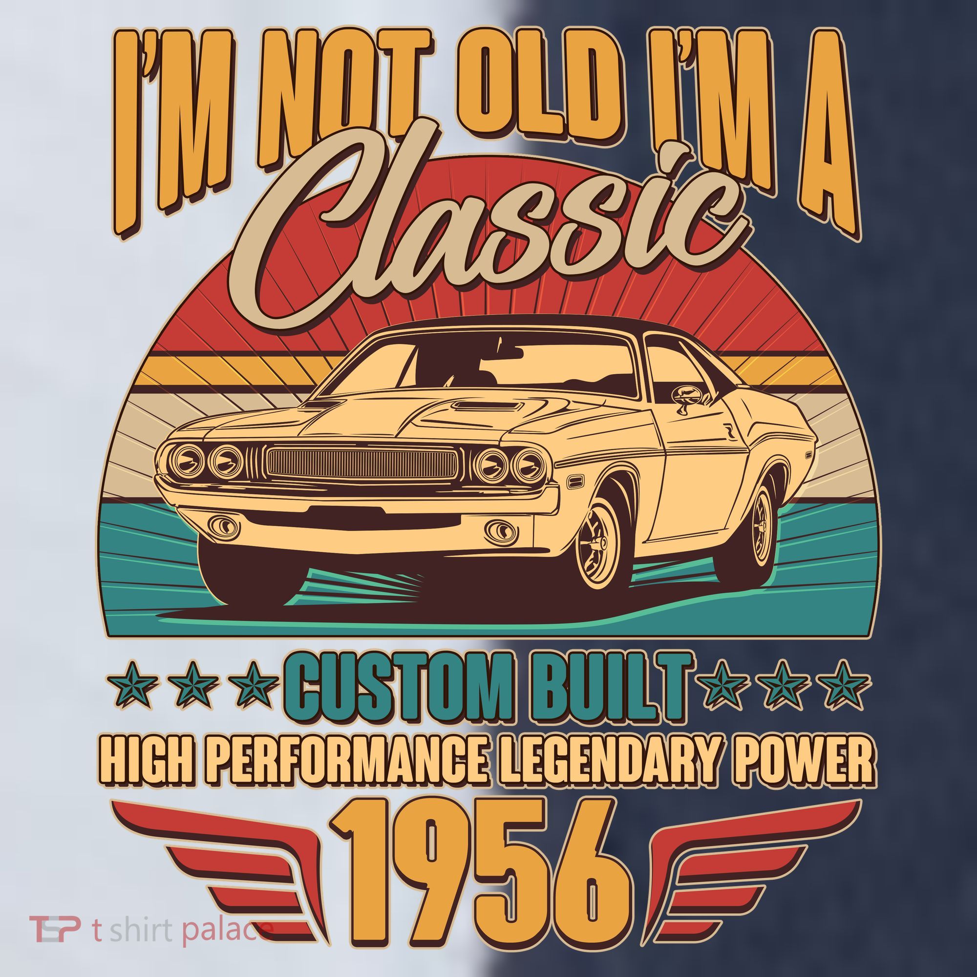 70th Birthday I'm Not Old I'm A Classic Custom Built Car 1956 Sport-Tek Competitor United Soccer Jersey
