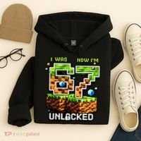 7th Birthday I Was 6 Now Im 7 Unlocked 67 Meme Hoodie thumb 4