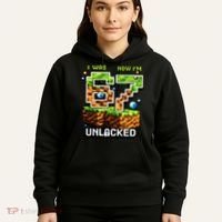 7th Birthday I Was 6 Now Im 7 Unlocked 67 Meme Hoodie thumb 5