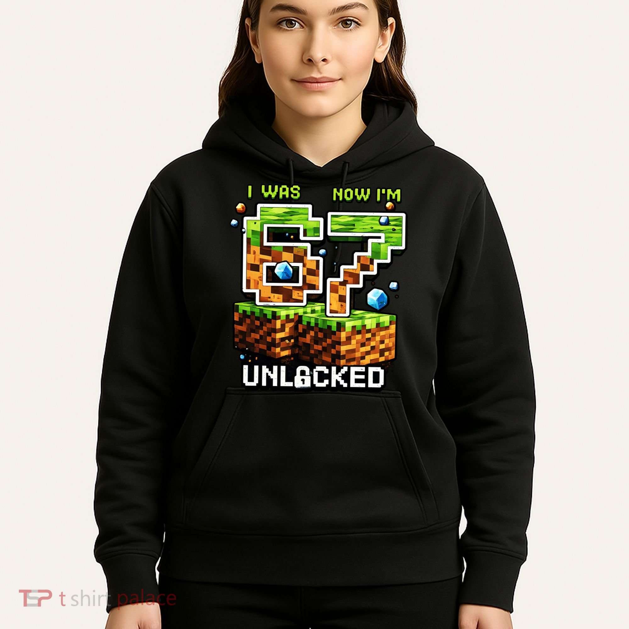 7th Birthday I Was 6 Now Im 7 Unlocked 67 Meme Hoodie
