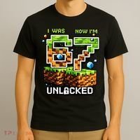 7th Birthday I Was 6 Now Im 7 Unlocked 67 Meme T-Shirt thumb 3