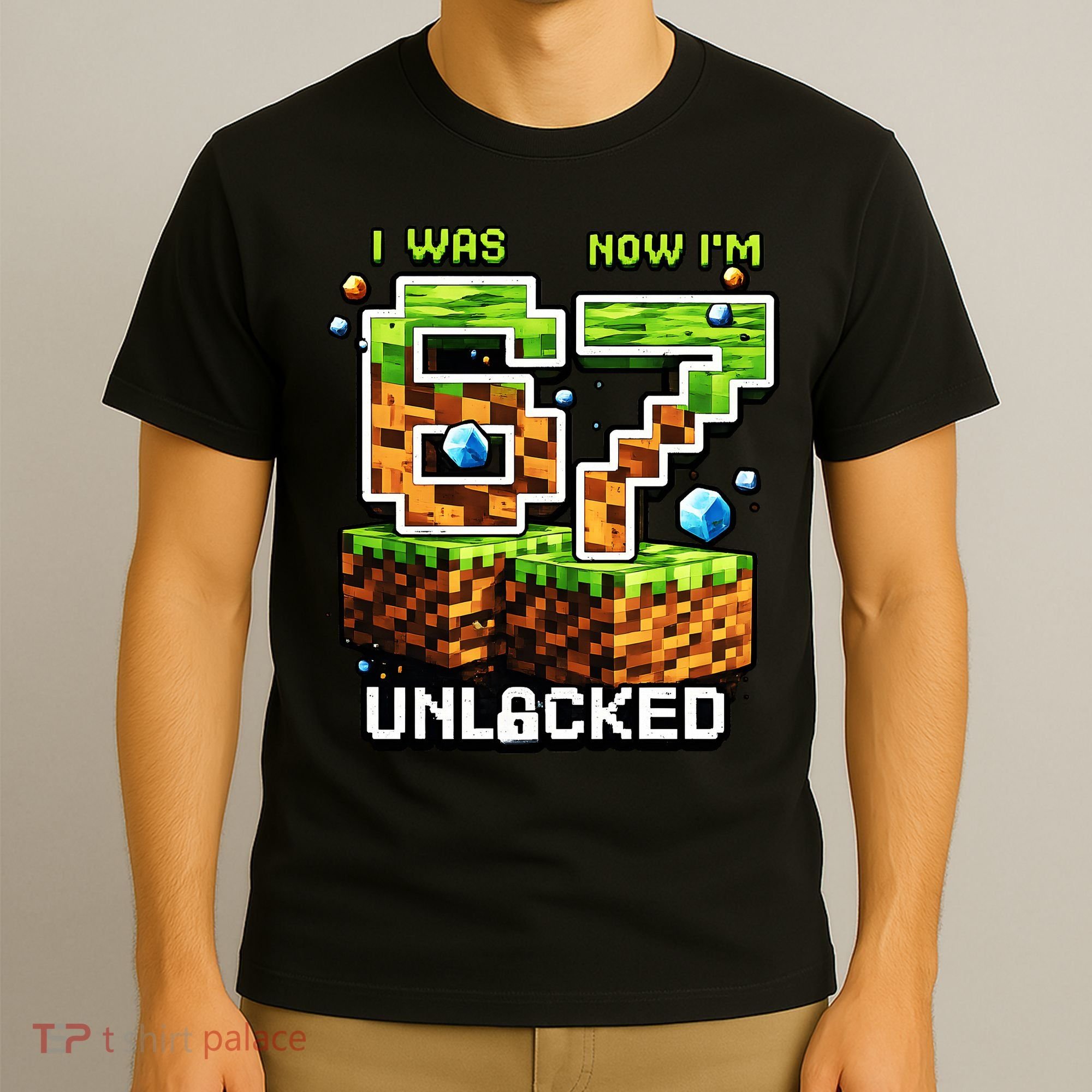7th Birthday I Was 6 Now Im 7 Unlocked 67 Meme T-Shirt