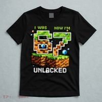 7th Birthday I Was 6 Now Im 7 Unlocked 67 Meme T-Shirt thumb 5