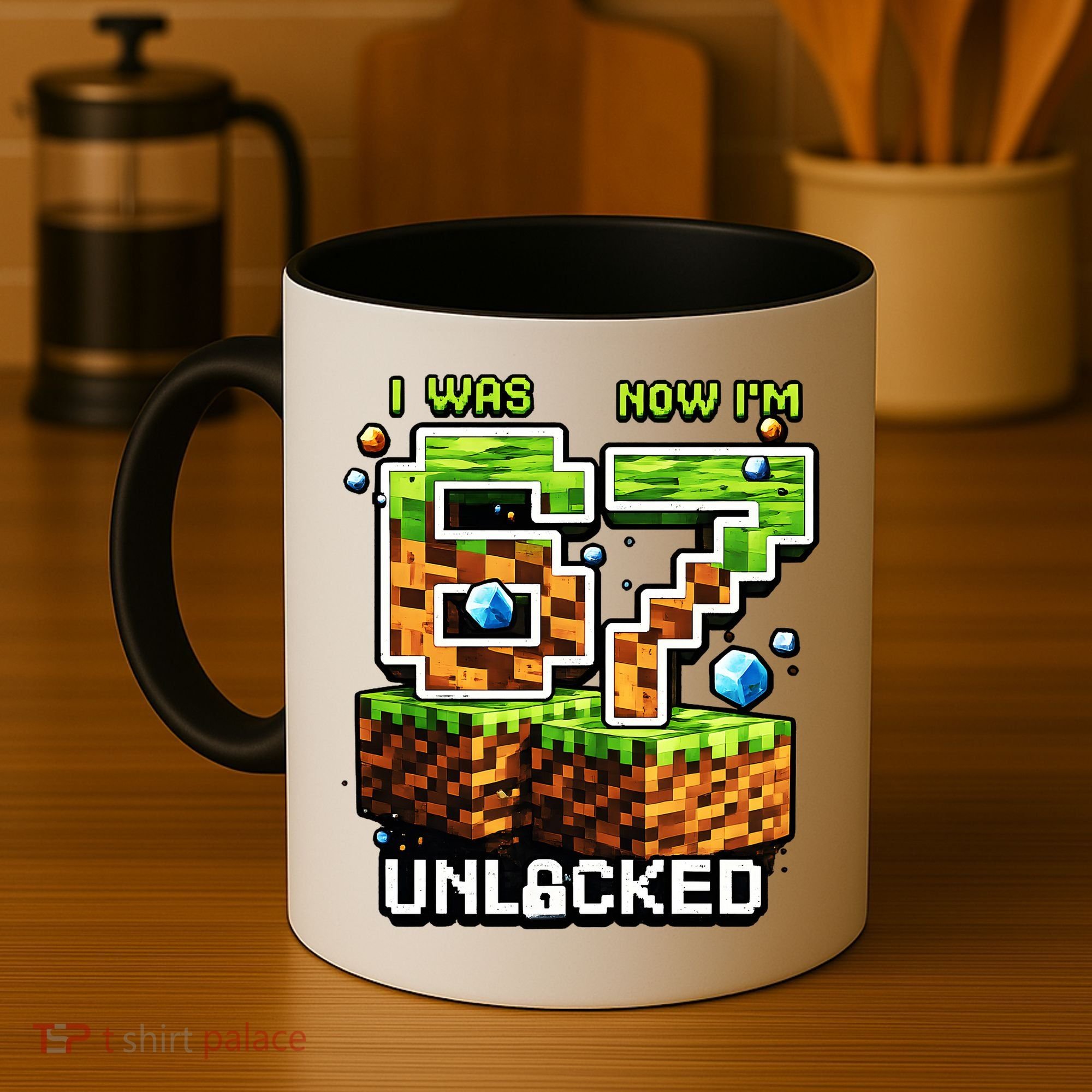 7th Birthday I Was 6 Now Im 7 Unlocked 67 Meme Coffee Mug
