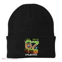 7th Birthday I Was 6 Now Im 7 Unlocked 67 Meme Beanie thumb 0
