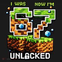 7th Birthday I Was 6 Now Im 7 Unlocked 67 Meme Mousepad thumb 1