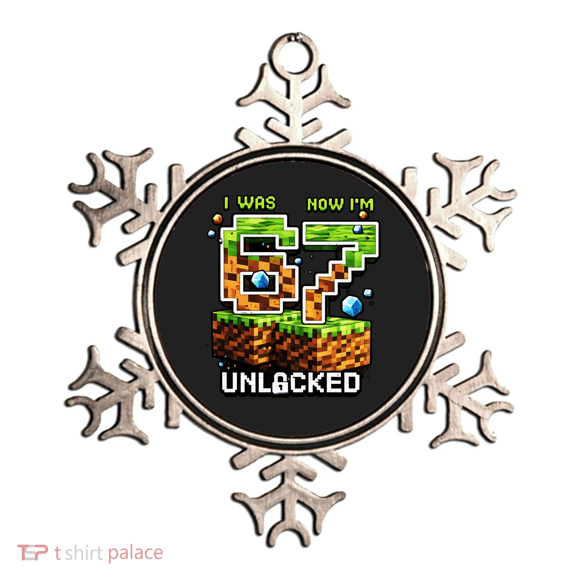 7th Birthday I Was 6 Now Im 7 Unlocked 67 Meme Ornament