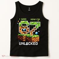 7th Birthday I Was 6 Now Im 7 Unlocked 67 Meme Tank Top thumb 2