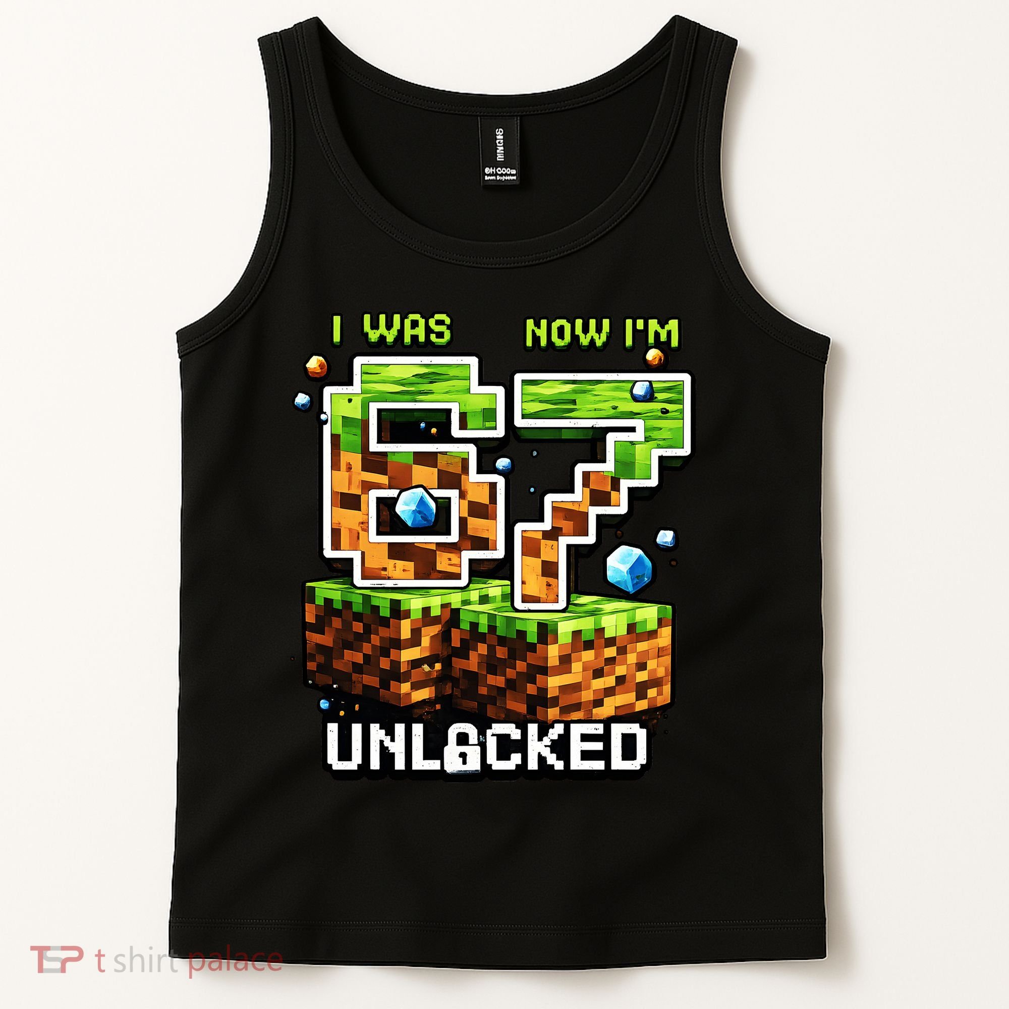 7th Birthday I Was 6 Now Im 7 Unlocked 67 Meme Tank Top