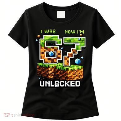 7th Birthday I Was 6 Now Im 7 Unlocked 67 Meme Women's T-Shirt