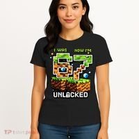 7th Birthday I Was 6 Now Im 7 Unlocked 67 Meme Women's T-Shirt thumb 4