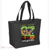 7th Birthday I Was 6 Now Im 7 Unlocked 67 Meme Tote Bag thumb 2