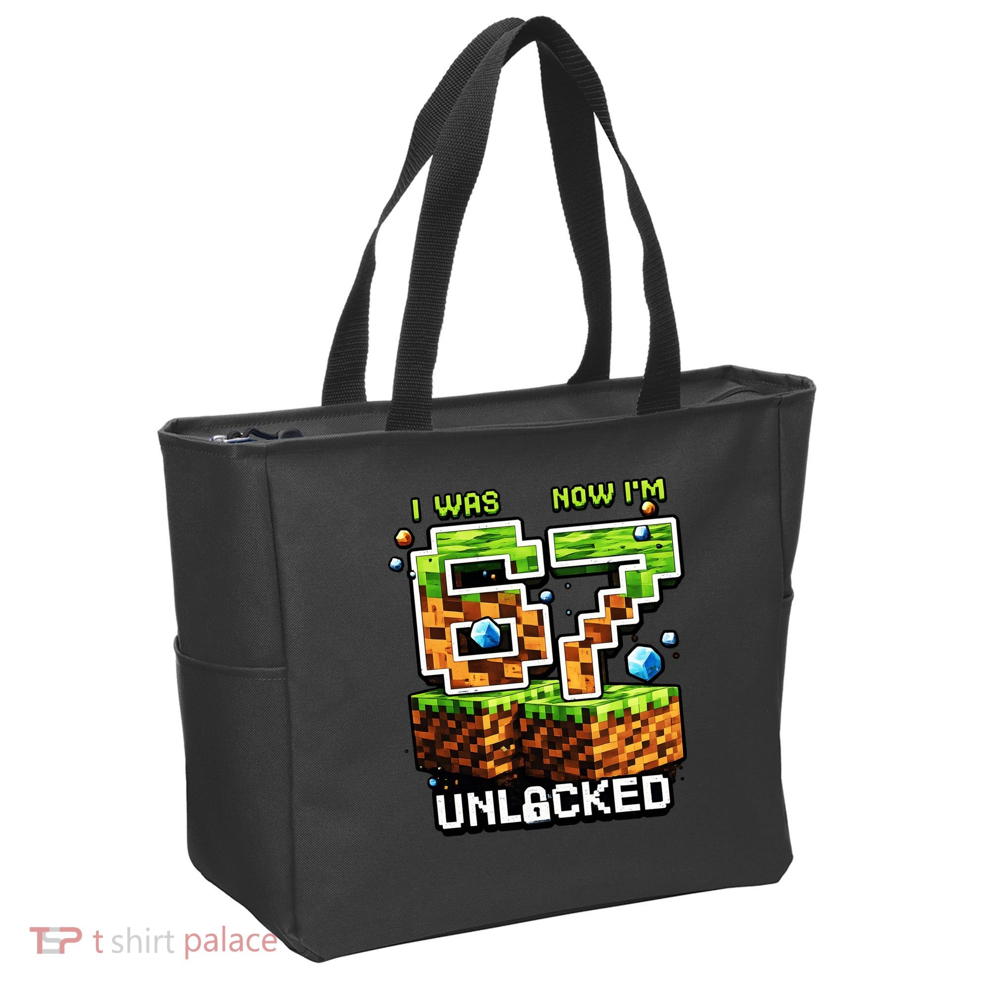 7th Birthday I Was 6 Now Im 7 Unlocked 67 Meme Tote Bag
