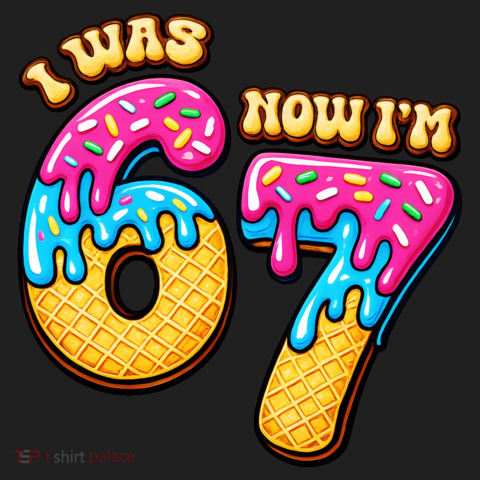 7th Birthday I Was 6 Now I'm 7 Years Old 67 Meme Funny Women's Sweatshirt
