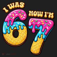 7th Birthday I Was 6 Now I'm 7 Years Old 67 Meme Funny Beanie thumb 2