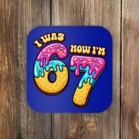 7th Birthday I Was 6 Now I'm 7 Years Old 67 Meme Funny Coaster thumb 0