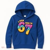 7th Birthday I Was 6 Now I'm 7 Years Old 67 Meme Funny Kids Hoodie thumb 0