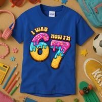 7th Birthday I Was 6 Now I'm 7 Years Old 67 Meme Funny Kids T-Shirt thumb 3