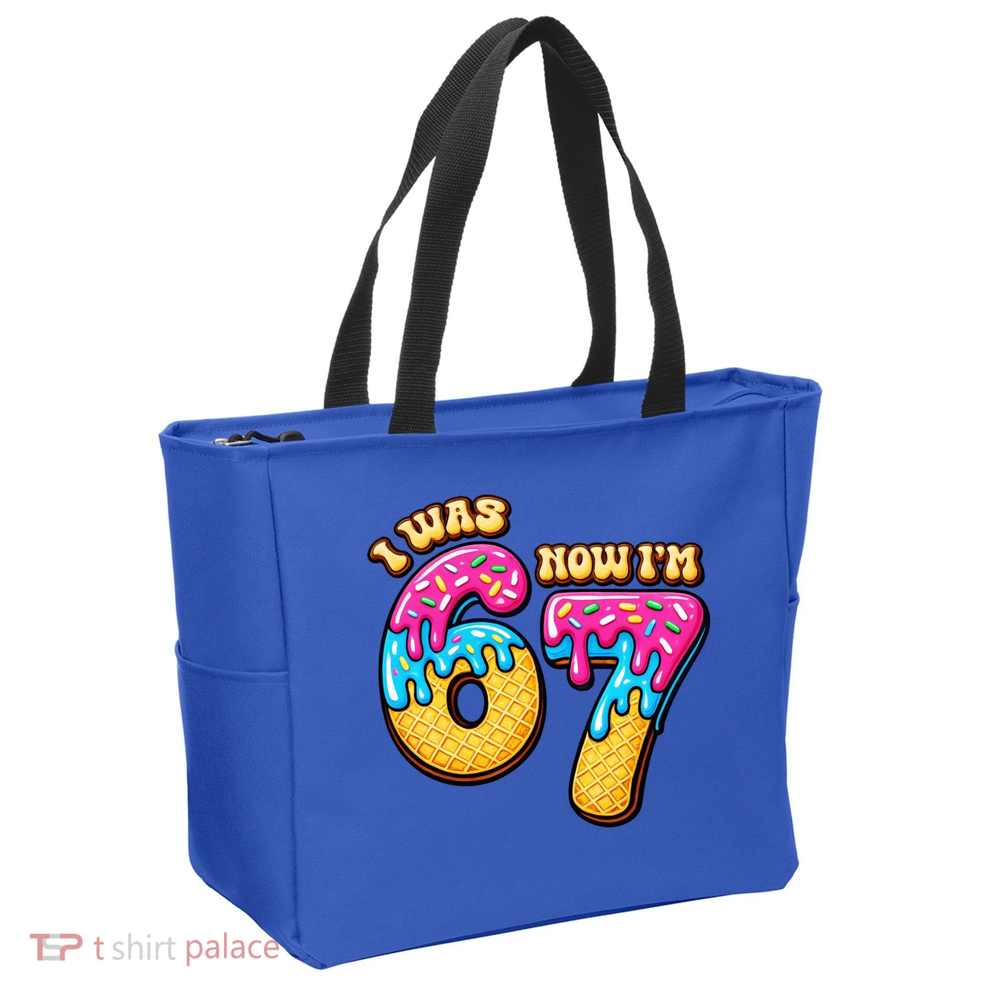 7th Birthday I Was 6 Now I'm 7 Years Old 67 Meme Funny Tote Bag