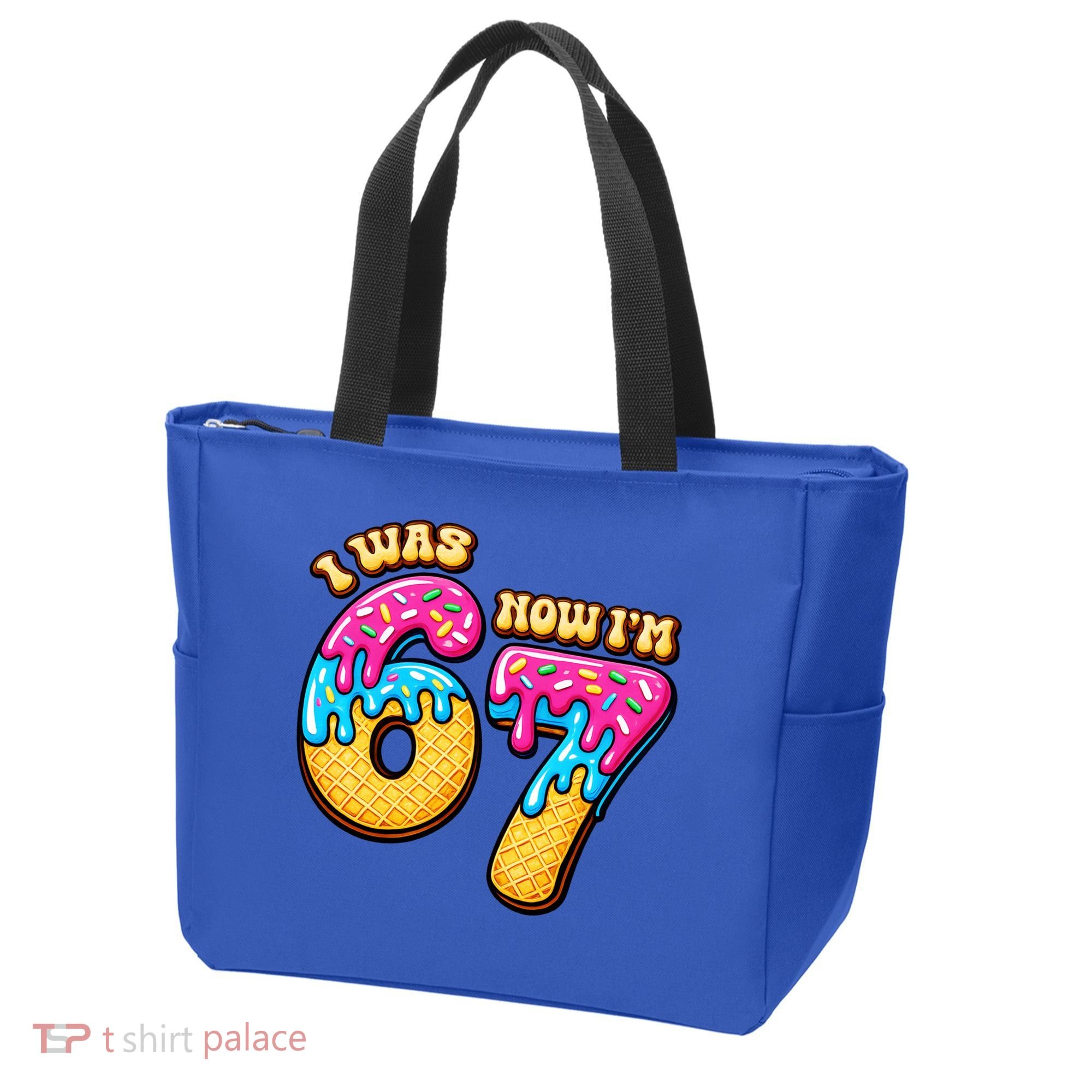 7th Birthday I Was 6 Now I'm 7 Years Old 67 Meme Funny Tote Bag