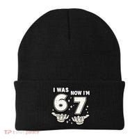 7th Birthday I Was 6 Now Im 7 Six Seven 67 Meme Beanie thumb 0