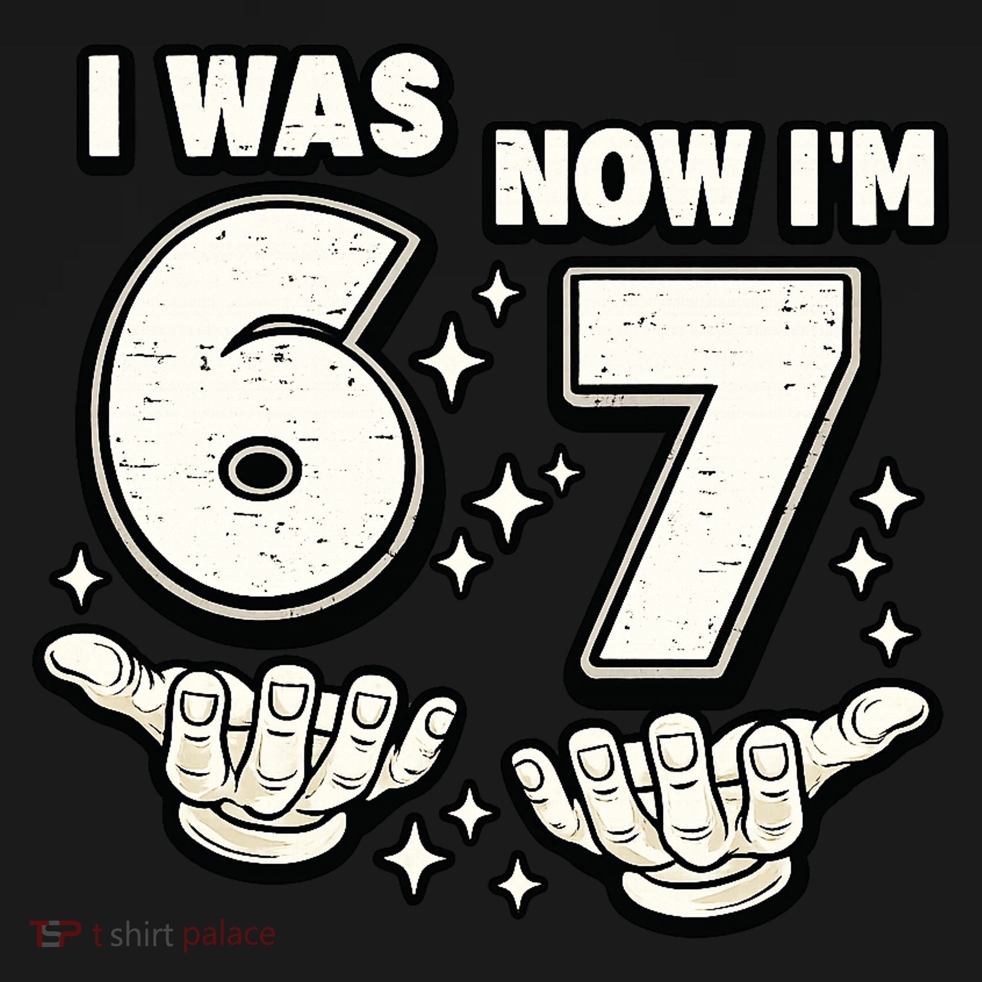 7th Birthday I Was 6 Now Im 7 Six Seven 67 Meme Women's Hoodie
