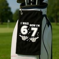 7th Birthday I Was 6 Now Im 7 Six Seven 67 Meme Golf Towel thumb 2