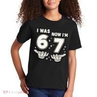 7th Birthday I Was 6 Now Im 7 Six Seven 67 Meme Kids T-Shirt thumb 2