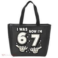 7th Birthday I Was 6 Now Im 7 Six Seven 67 Meme Tote Bag thumb 0