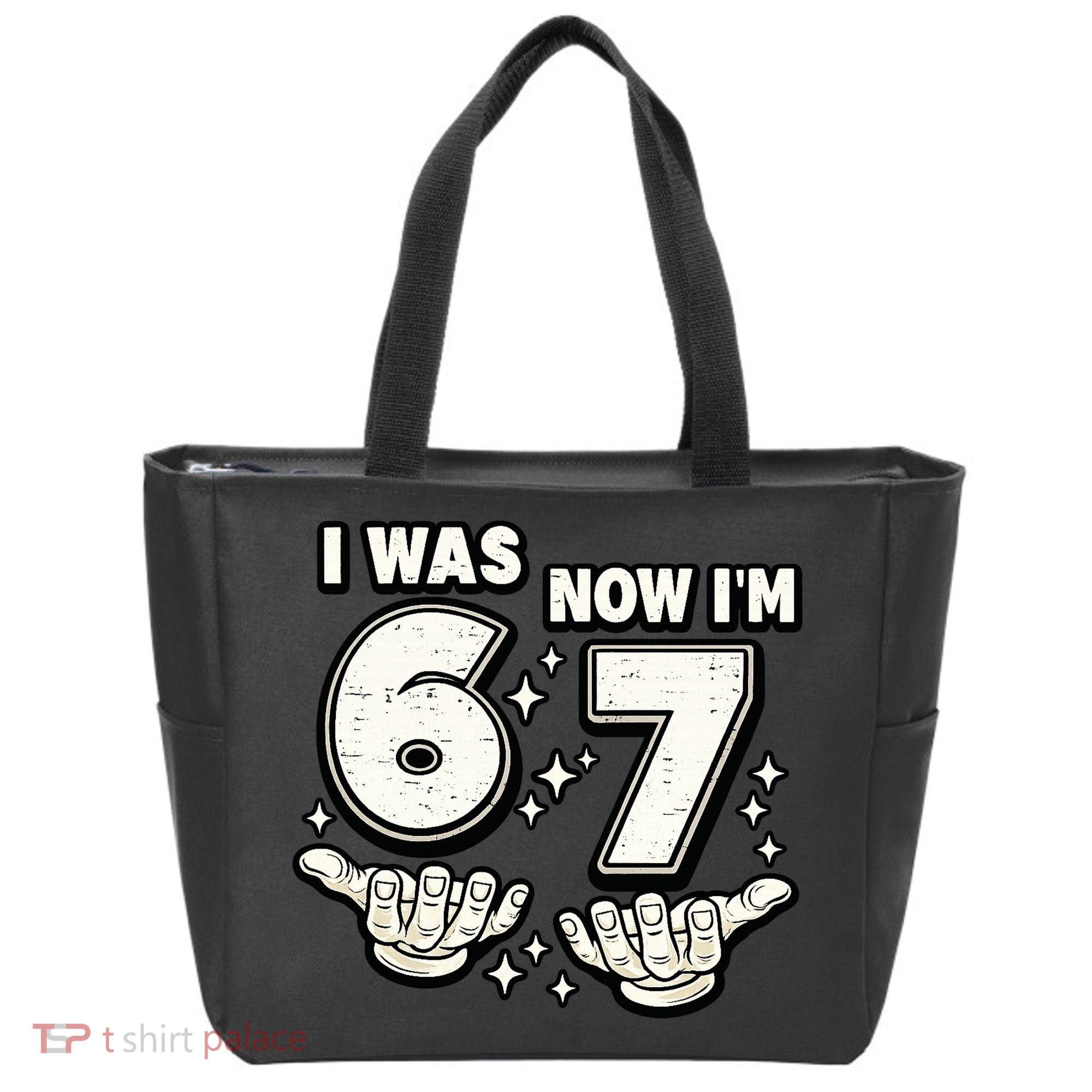 7th Birthday I Was 6 Now Im 7 Six Seven 67 Meme Tote Bag