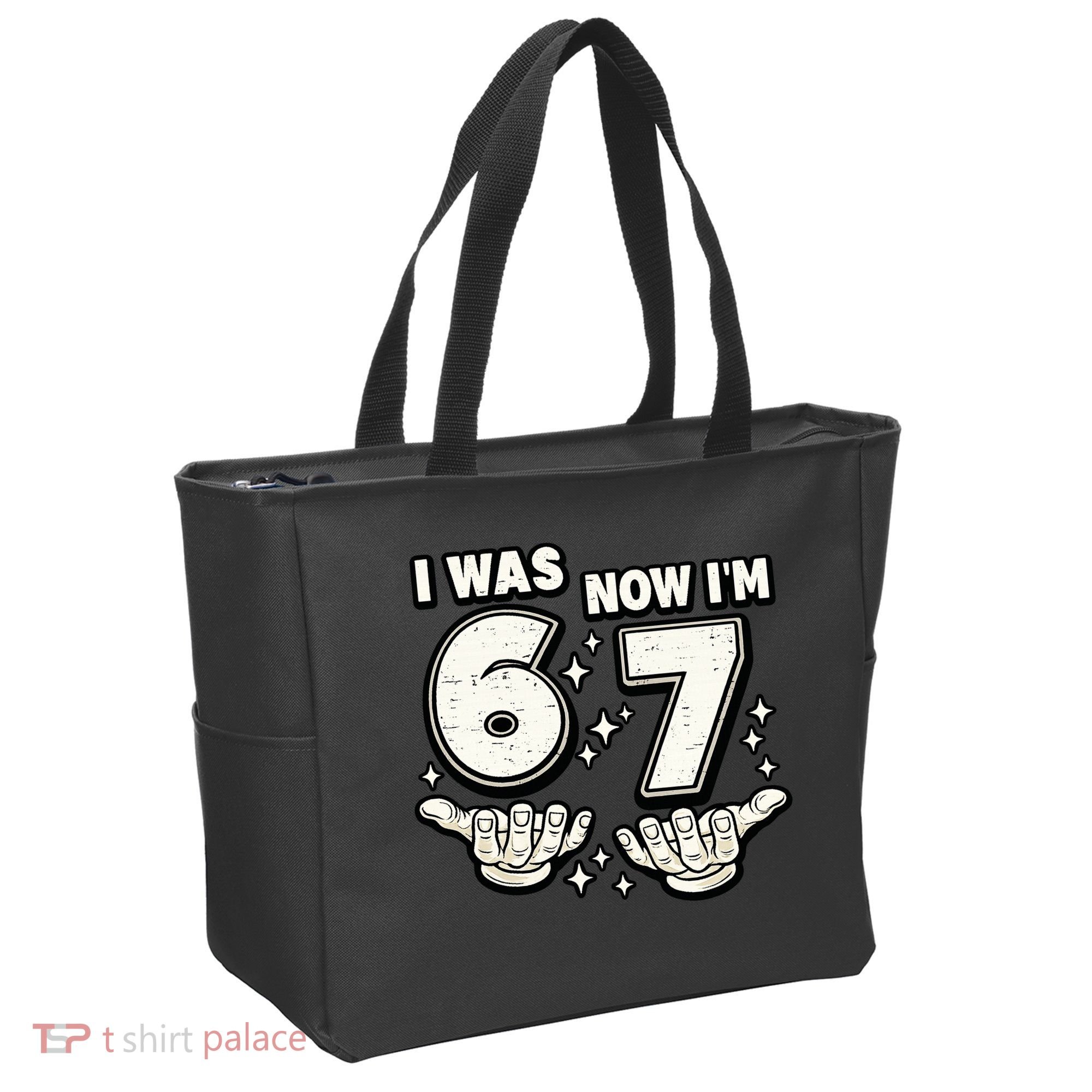 7th Birthday I Was 6 Now Im 7 Six Seven 67 Meme Tote Bag