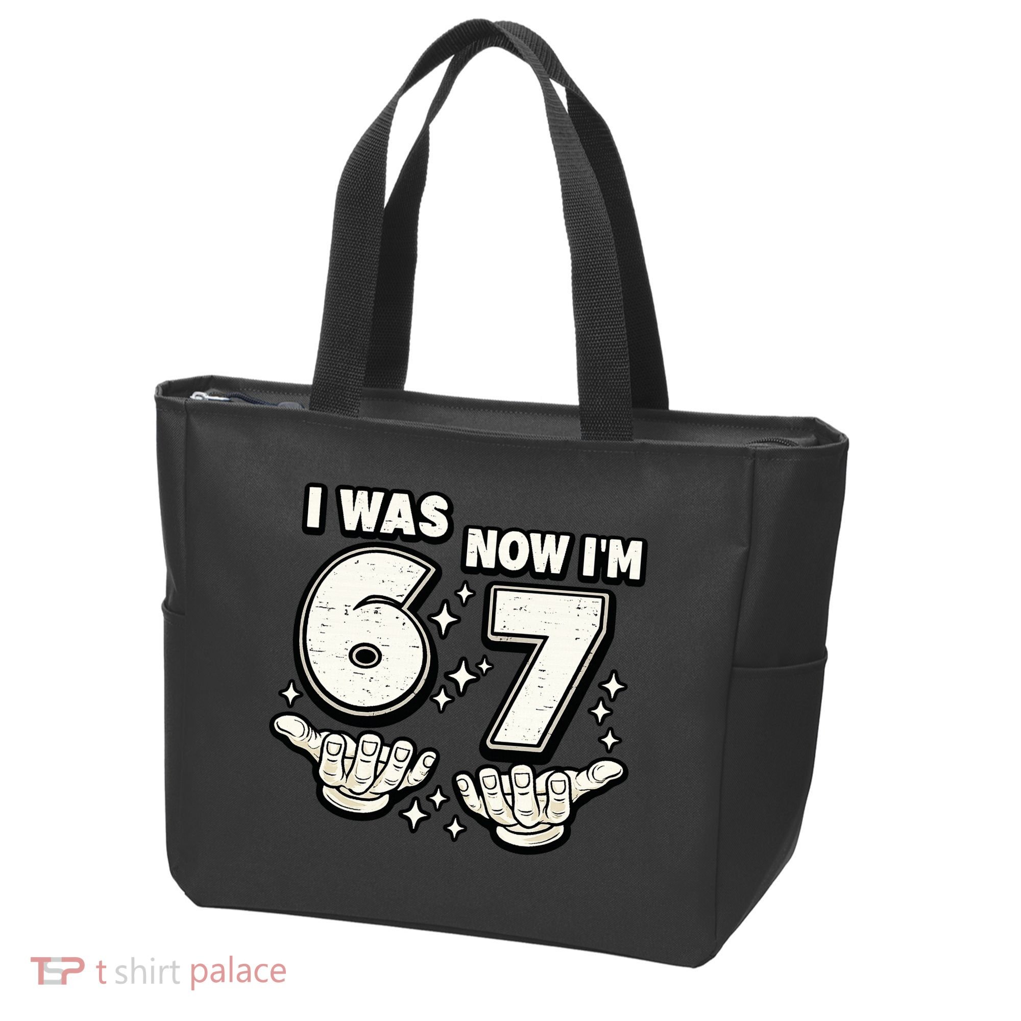 7th Birthday I Was 6 Now Im 7 Six Seven 67 Meme Tote Bag