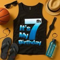 7th Birthday . It's My 7 Birthday 7 Year Old Birthday Tank Top thumb 4