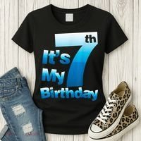 7th Birthday . It's My 7 Birthday 7 Year Old Birthday Women's T-Shirt thumb 3
