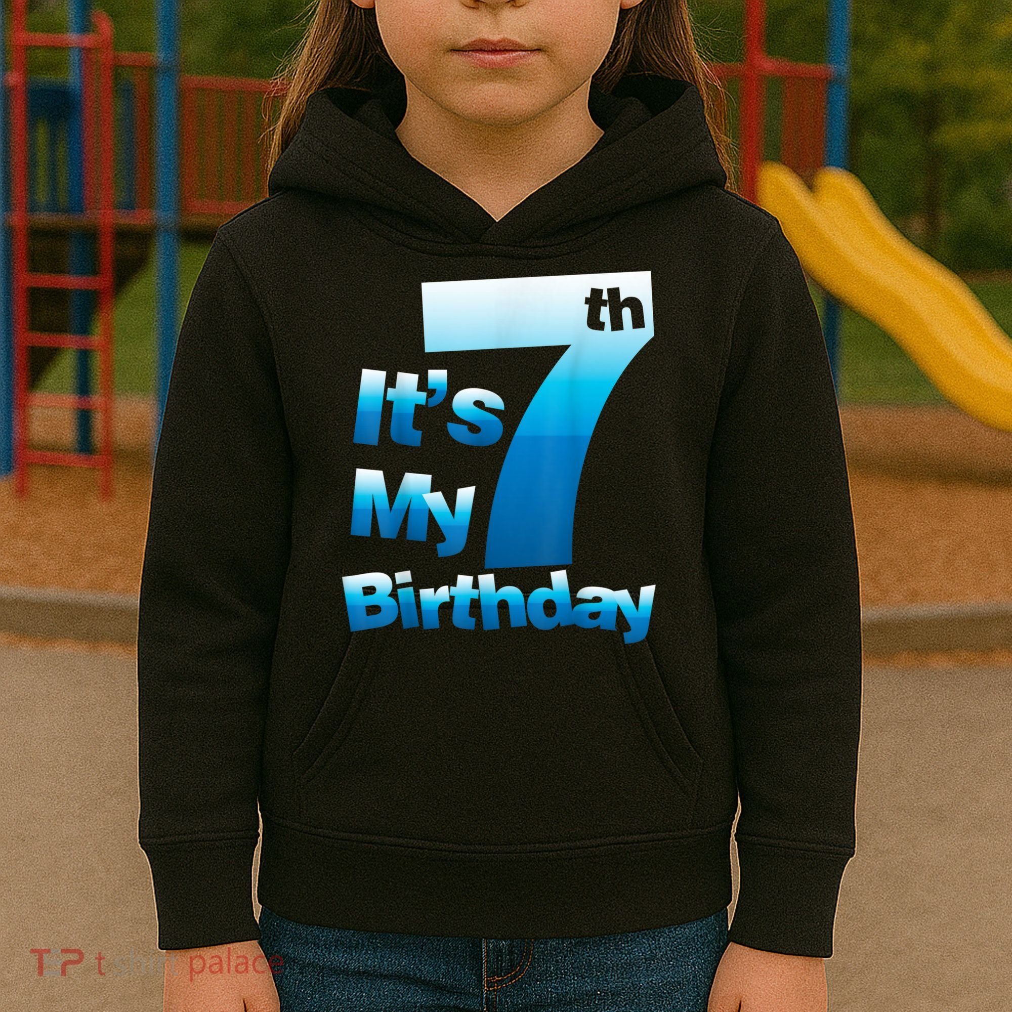 7th Birthday . It's My 7 Birthday 7 Year Old Birthday Kids Hoodie