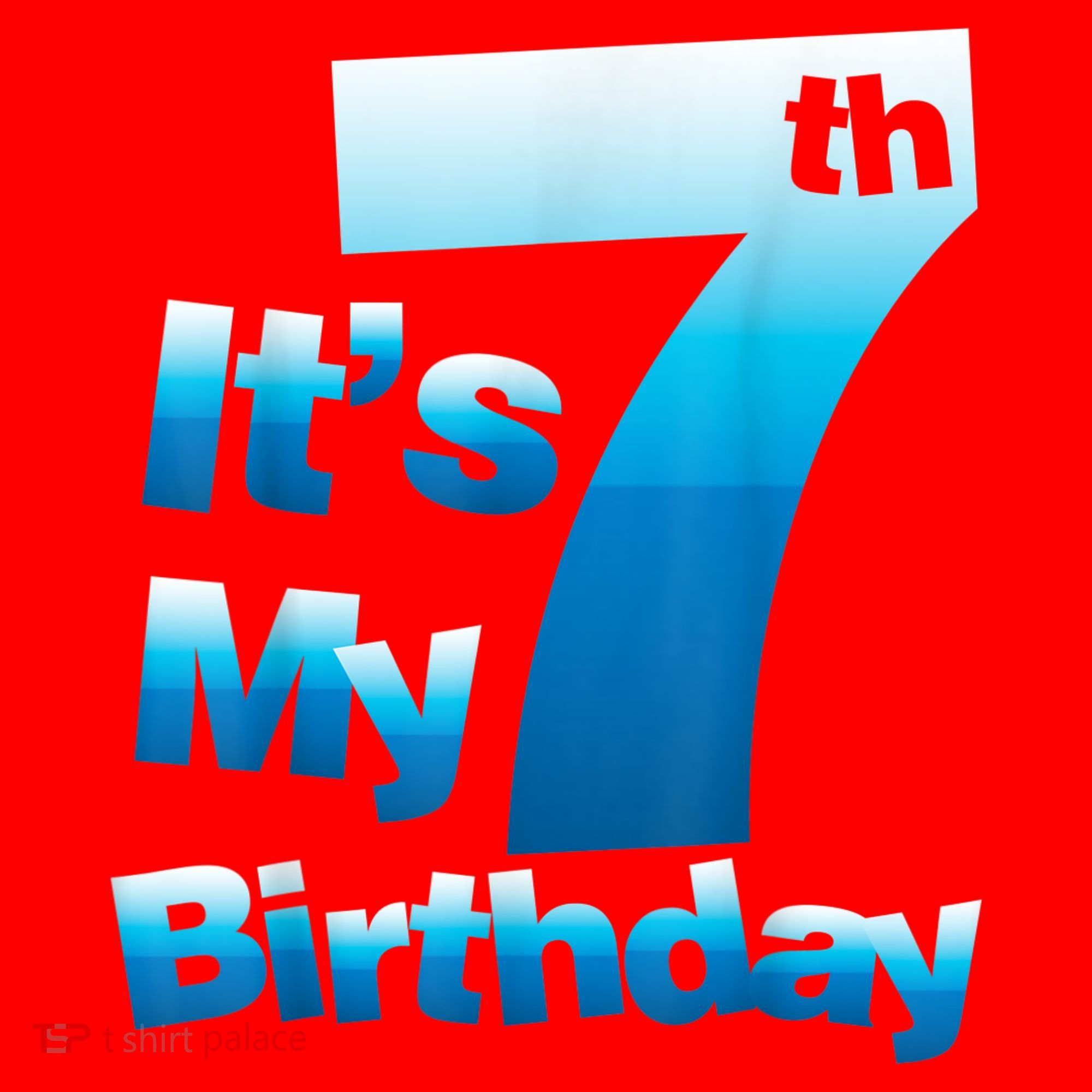 7th Birthday . It's My 7 Birthday 7 Year Old Birthday Santa Hat