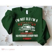 70th Birthday I'm Not Old I'm A Classic 1956 Custom Built High Performance Legendary Power Sweatshirt thumb 2